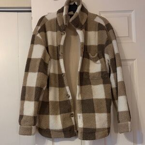 Plaid Sherpa Jacket